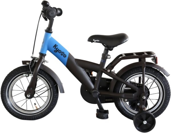 Kinderfiets 12" Kyoso X-Rider met remnaaf - zwart/blauw - Image 2