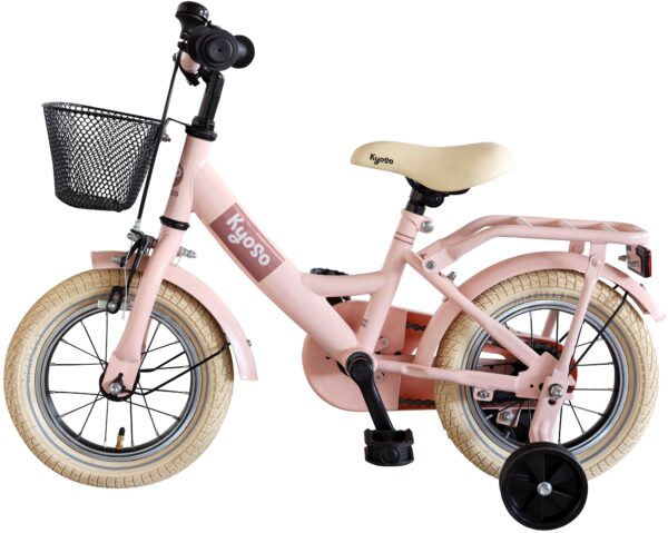 Kinderfiets 12" Kyoso Sparkle met remnaaf - mat roze - Image 6