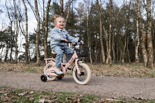 Kinderfiets 12" Kyoso Sparkle met remnaaf - mat roze - Image 5