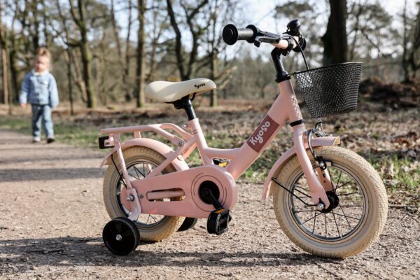 Kinderfiets 12" Kyoso Sparkle met remnaaf - mat roze - Image 2