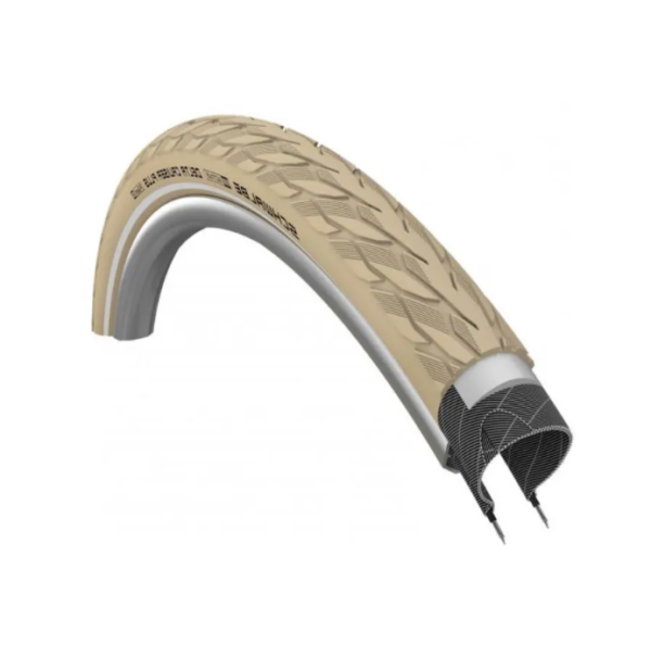 Schwalbe Delta Cruiser Plus (Puncture-guard) Twinskin, Creme met reflectie, 28x1.40, ETRTO 37-622