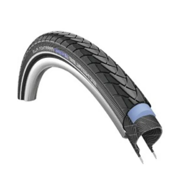 Schwalbe Marathon plus (Smartguard 5mm anti-lek), Zwart met reflectie, 28x1.75, ETRTO 47-622