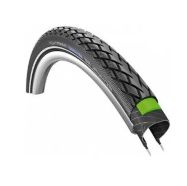 Schwalbe Marathon oa voor E-Bikes (Greenguard 3mm Anti-lek), Zwart met reflectie, 28x1.40, ETRTO 37-622