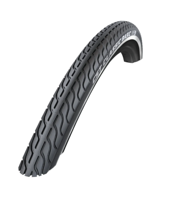 CST Classic Basic Zwart met reflectie. 24x1 3/8 , ETRTO 37-540