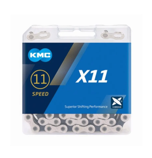 KMC X11 ketting silver/black , 1/2x1128, 11-speed